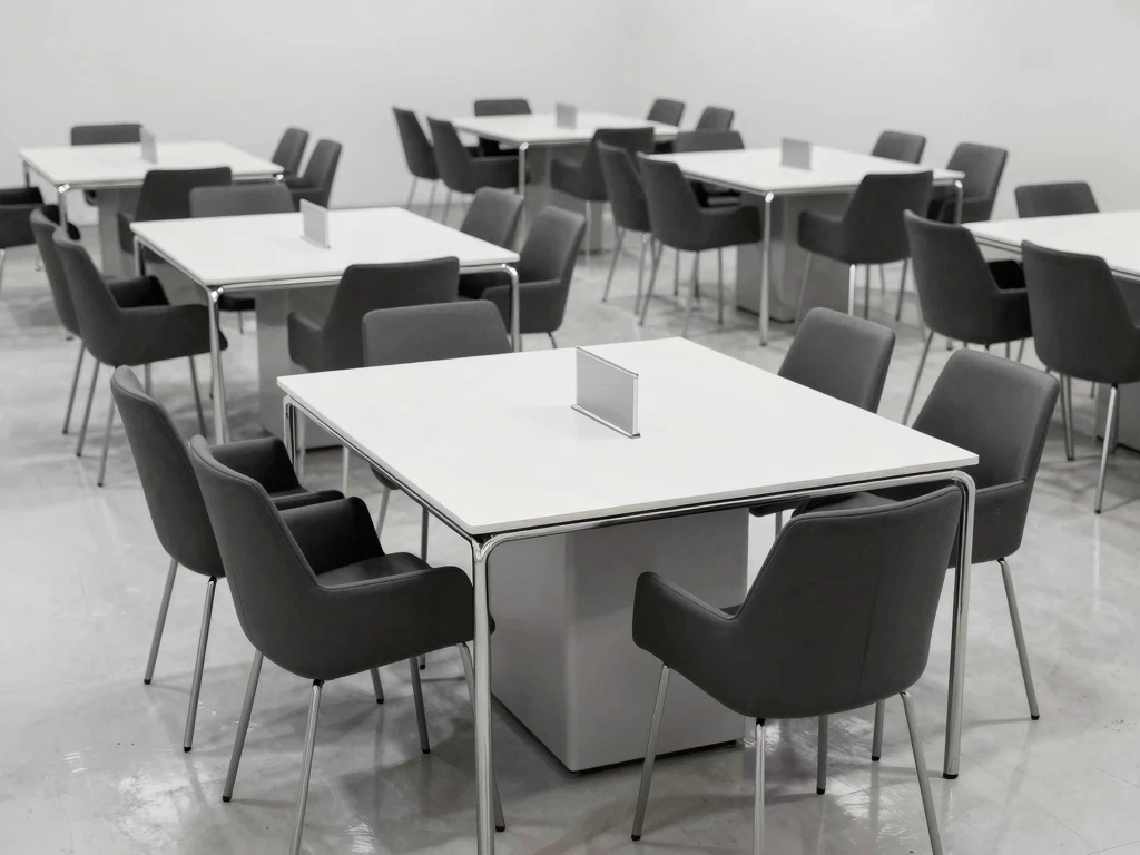 Professional corporate event setup with modern furniture